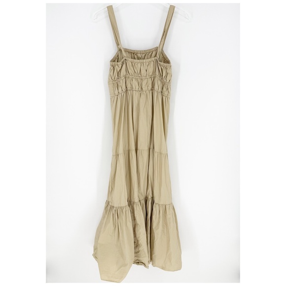 J.Crew Tiered Convertible Strap Midi Dress XL Tan - Picture 4 of 7